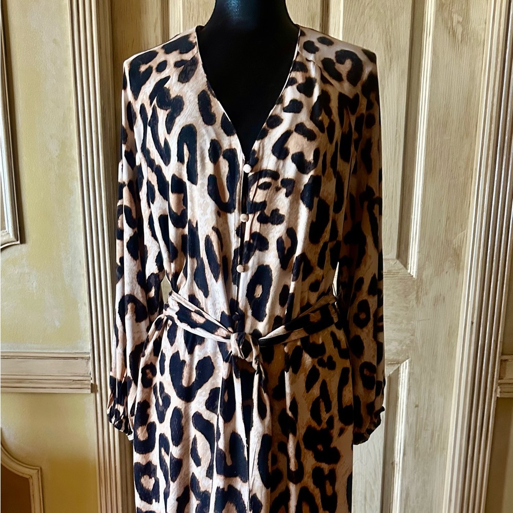 Animal print dress.